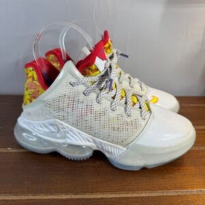 Nike LeBron 19 Low Magic Fruity Pebbles Basketball Shoes Youth 4 DQ8344 White‎